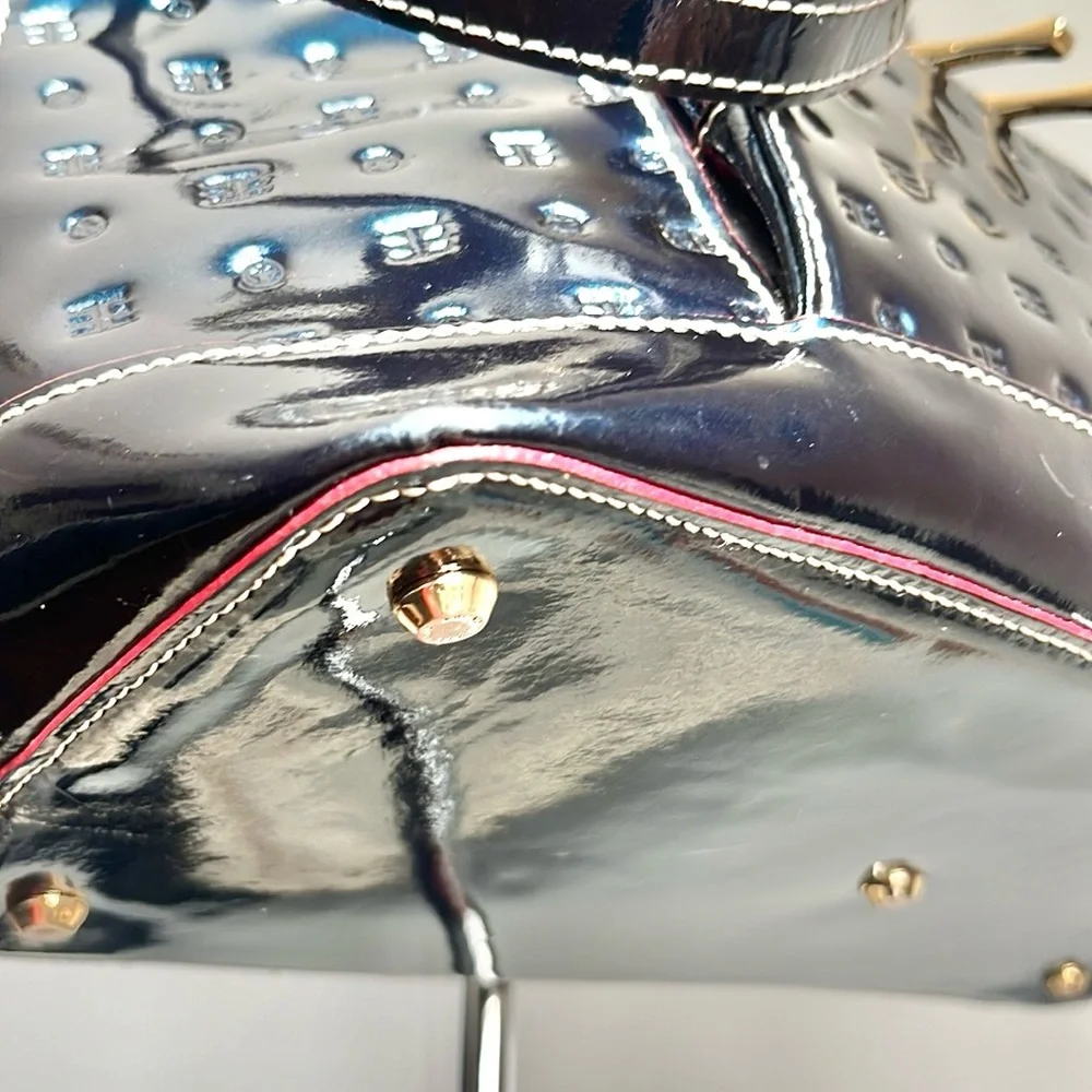 Arcadia Blue patent Satchel - Picture 7 of 13
